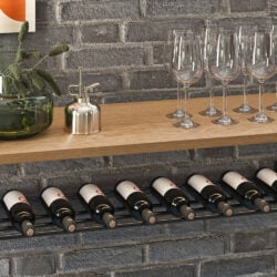 Evolution Cork Ledge Wine. Rack in a bar area.
