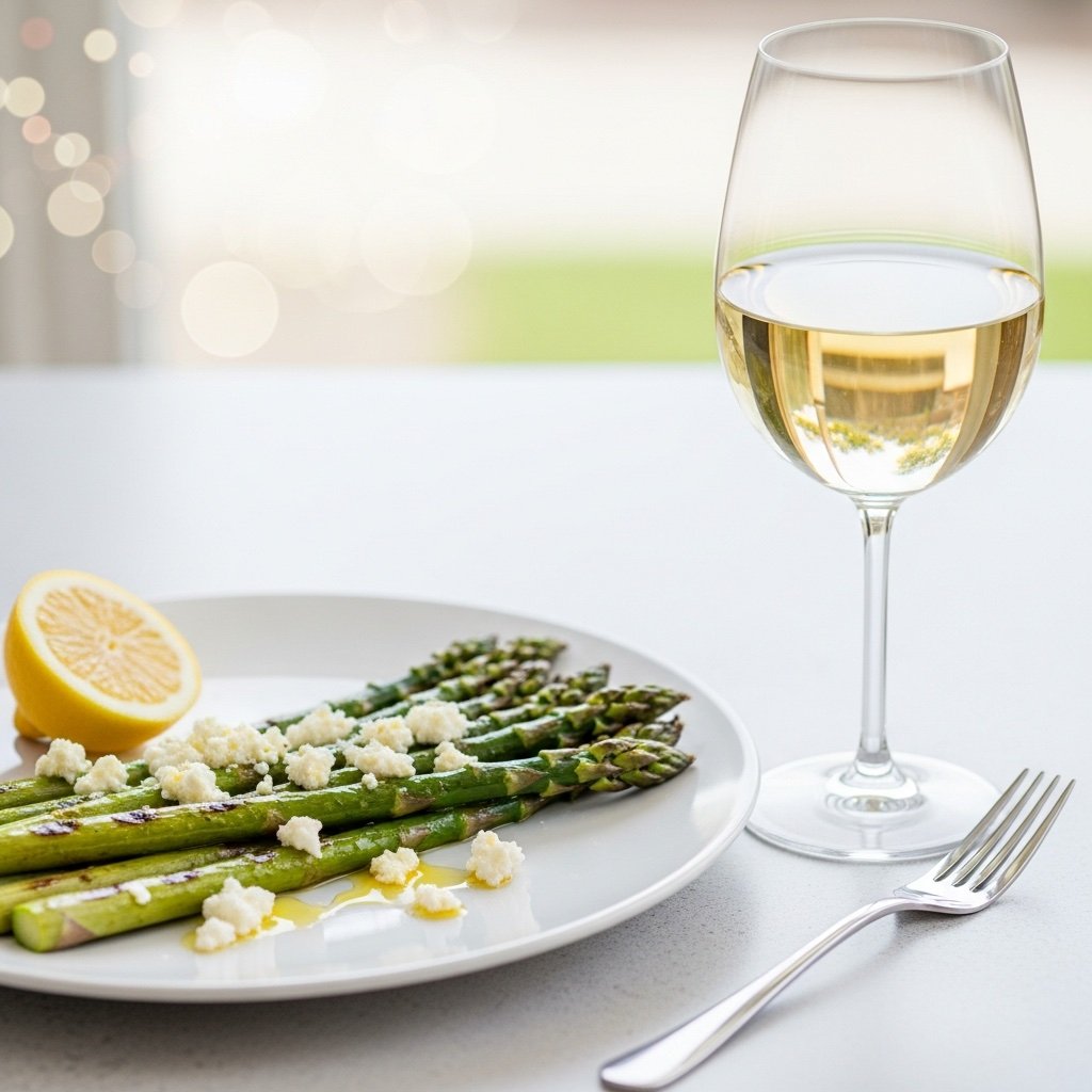 asparagus and wine