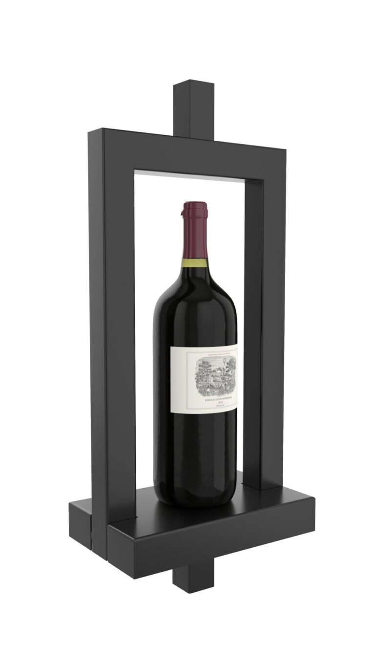 Vino Series Post Window Shelf in Matte Black