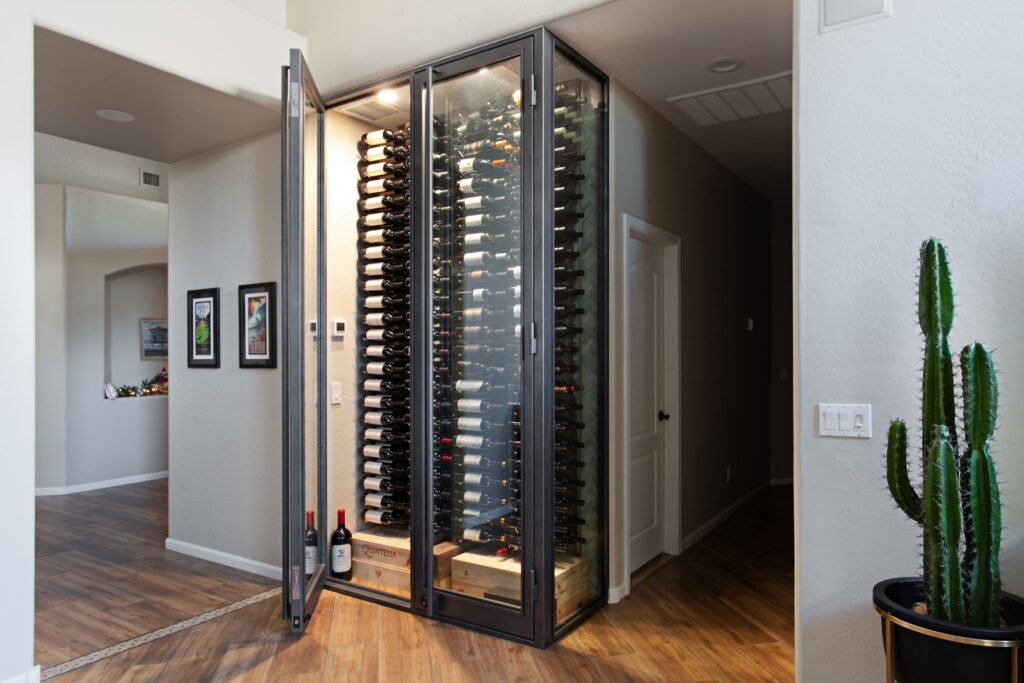 Vintage Cellars Orange County Glass Wine Room