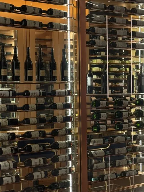 wine tower design up close